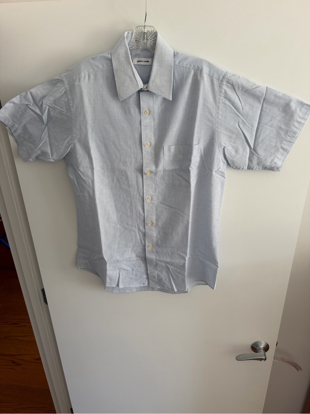 Pierre Cardin Pale Blue Short Sleeve Button-Down Shirt